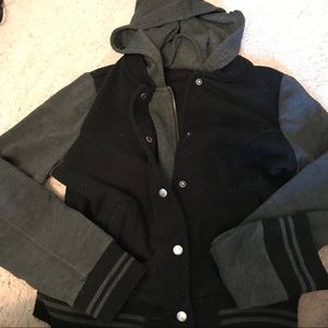 Zip Up Button Hoodie Jacket